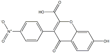 7-Hydroxy-4-oxo-3-(4-nitrophenyl)-4H-1-benzopyran-2-carboxylic acid,,结构式