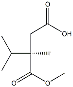 [R,(-)]-2-(1-Methylethyl)-2-methylsuccinic acid 1-methyl ester Structure