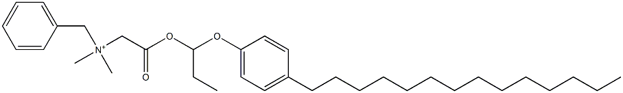 N,N-Dimethyl-N-benzyl-N-[[[1-(4-tetradecylphenyloxy)propyl]oxycarbonyl]methyl]aminium 结构式