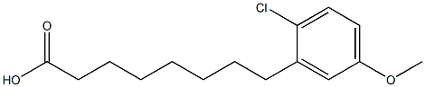 8-(5-Methoxy-2-chlorophenyl)octanoic acid,,结构式