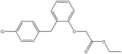 2-[2-(4-クロロベンジル)フェノキシ]酢酸エチル 化学構造式