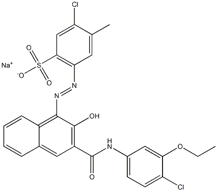 3-Chloro-4-methyl-6-[[3-[[(4-chloro-3-ethoxyphenyl)amino]carbonyl]-2-hydroxy-1-naphtyl]azo]benzenesulfonic acid sodium salt