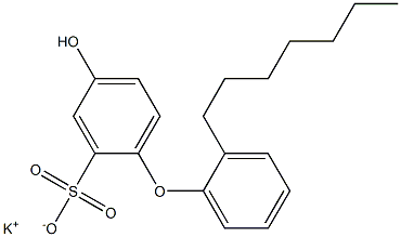 4-Hydroxy-2'-heptyl[oxybisbenzene]-2-sulfonic acid potassium salt,,结构式