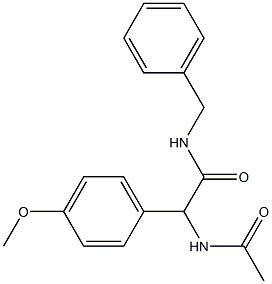 2-Acetylamino-2-(4-methoxyphenyl)-N-benzylacetamide Structure