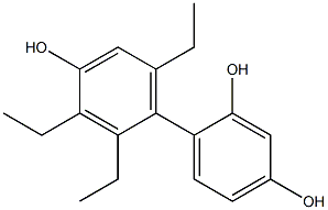 2',3',6'-Triethyl-1,1'-biphenyl-2,4,4'-triol,,结构式