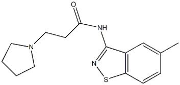 N-(5-Methyl-1,2-benzisothiazol-3-yl)-3-(1-pyrrolidinyl)propanamide Structure