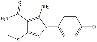 5-Amino-3-methylthio-1-(4-chlorophenyl)-1H-pyrazole-4-carboxamide