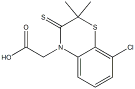 8-Chloro-2,2-dimethyl-2,3-dihydro-3-thioxo-4H-1,4-benzothiazine-4-acetic acid