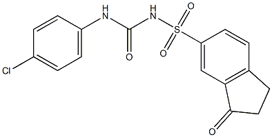 N-[(4-Chlorophenyl)carbamoyl]-3-oxoindane-5-sulfonamide Structure