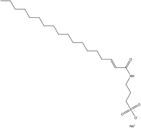 3-(2-Octadecenoylamino)-1-propanesulfonic acid sodium salt,,结构式