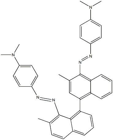 4,4'-Bis(4-dimethylaminophenylazo)-3,3'-dimethyl-1,5'-binaphthalene,,结构式