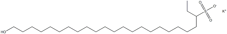 24-Hydroxytetracosane-3-sulfonic acid potassium salt,,结构式
