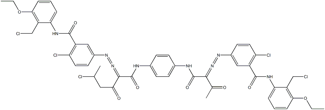  3,3'-[2-(1-Chloroethyl)-1,4-phenylenebis[iminocarbonyl(acetylmethylene)azo]]bis[N-[2-(chloromethyl)-3-ethoxyphenyl]-6-chlorobenzamide]