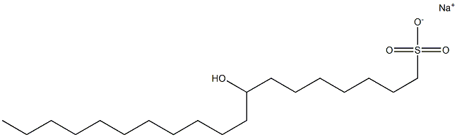 8-Hydroxynonadecane-1-sulfonic acid sodium salt,,结构式