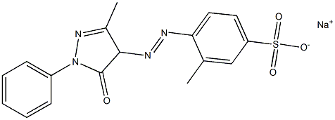 4-[(5-Oxo-4,5-dihydro-3-methyl-1-phenyl-1H-pyrazol-4-yl)azo]-3-methylbenzenesulfonic acid sodium salt Structure