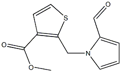 2-[(2-ホルミル-1H-ピロール-1-イル)メチル]チオフェン-3-カルボン酸メチル 化学構造式