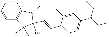 2-[2-[4-(Diethylamino)-2-methylphenyl]vinyl]-1,3,3-trimethylindolin-2-ol,,结构式