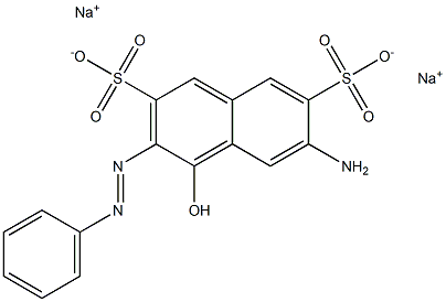 6-Amino-4-hydroxy-3-phenylazonaphthalene-2,7-disulfonic acid disodium salt,,结构式