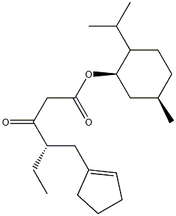  4-(1-Cyclopentenylmethyl)-3-oxohexanoic acid (1R,3R,4S)-p-menth-3-yl ester