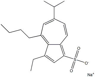 6-Isopropyl-3-ethyl-4-butylazulene-1-sulfonic acid sodium salt Structure