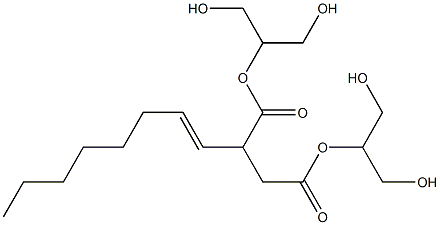 2-(1-オクテニル)こはく酸ビス[2-ヒドロキシ-1-(ヒドロキシメチル)エチル] 化学構造式