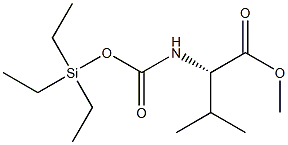 (2S)-2-(Triethylsilyloxycarbonylamino)-3-methylbutyric acid methyl ester Structure