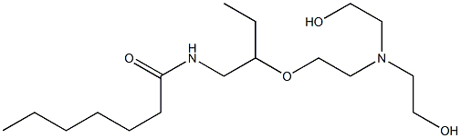 N-[2-[2-[Bis(2-hydroxyethyl)amino]ethoxy]butyl]heptanamide Structure