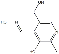 3-Hydroxy-5-(hydroxymethyl)-2-methyl-4-pyridinecarbaldehyde oxime,,结构式