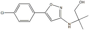 5-(p-Chlorophenyl)-3-[(2-hydroxy-1,1-dimethylethyl)amino]isoxazole Structure