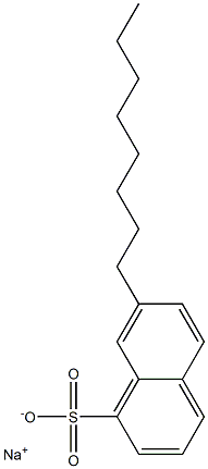 7-Octyl-1-naphthalenesulfonic acid sodium salt Structure