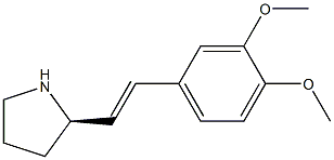 (2R)-2-[(E)-2-(3,4-Dimethoxyphenyl)ethenyl]pyrrolidine Struktur