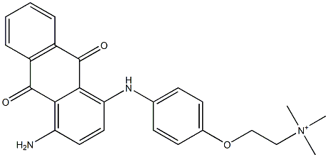 2-[4-[[(4-アミノ-9,10-ジヒドロ-9,10-ジオキソアントラセン)-1-イル]アミノ]フェノキシ]-N,N,N-トリメチルエタンアミニウム 化学構造式