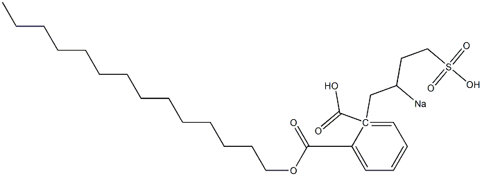 Phthalic acid 1-tetradecyl 2-(2-sodiosulfobutyl) ester Struktur
