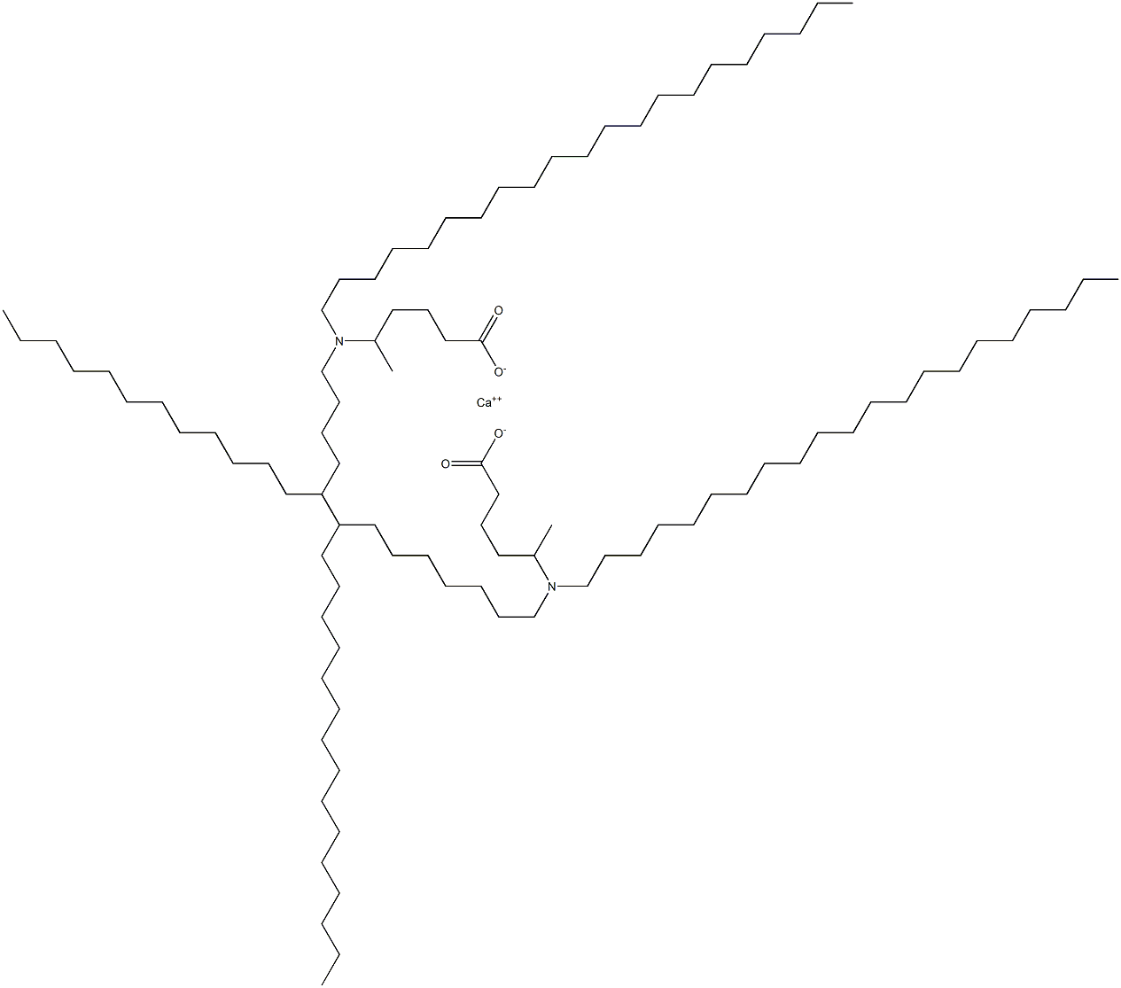 Bis[5-(dihenicosylamino)hexanoic acid]calcium salt 结构式