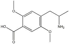 4-(2-アミノプロピル)-2,5-ジメトキシ安息香酸 化学構造式