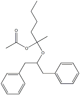 Acetic acid 1-(1-benzyl-2-phenylethoxy)methylpentyl ester,,结构式