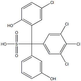 (3-Chloro-6-hydroxyphenyl)(3,4,5-trichlorophenyl)(3-hydroxyphenyl)methanesulfonic acid