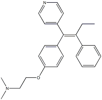 (E)-2-Phenyl-1-(4-[2-(dimethylamino)ethoxy]phenyl)-1-(4-pyridinyl)-1-butene Structure