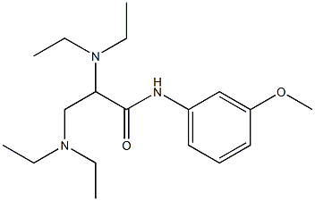 2,3-ビス(ジエチルアミノ)-N-(m-メトキシフェニル)プロピオンアミド 化学構造式