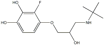 4-(3-tert-Butylamino-2-hydroxypropyloxy)-3-fluorobenzene-1,2-diol Structure