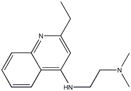 2-エチル-4-[(2-ジメチルアミノエチル)アミノ]キノリン 化学構造式