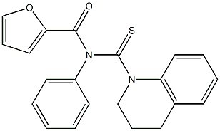 N-(2-Furylcarbonyl)-N-phenyl-1,2,3,4-tetrahydroquinoline-1-carbothioamide,,结构式