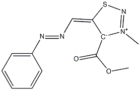 [4,5-Dihydro-3-methyl-4-(methoxycarbonyl)-5-[(phenylazo)methylene]-1,2,3-thiadiazol]-3-ium-4-ide Struktur