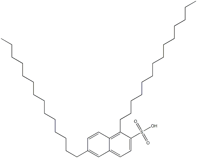 1,6-Ditetradecyl-2-naphthalenesulfonic acid Structure