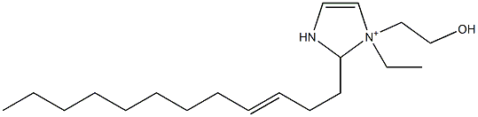 2-(3-Dodecenyl)-1-ethyl-1-(2-hydroxyethyl)-4-imidazoline-1-ium 结构式