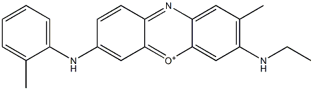3-(Ethylamino)-2-methyl-7-[(2-methylphenyl)amino]phenoxazin-5-ium Structure
