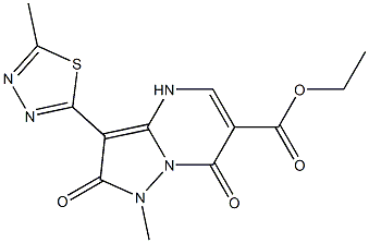 1-Methyl-3-(5-methyl-1,3,4-thiadiazol-2-yl)-2,7(1H,4H)-dioxopyrazolo[1,5-a]pyrimidine-6-carboxylic acid ethyl ester