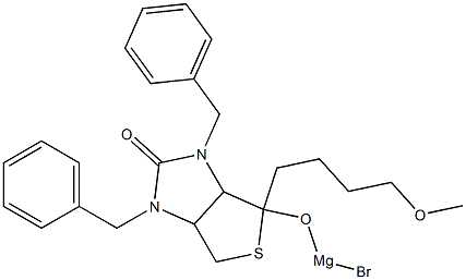 2,4-Dibenzyl-6-(4-methoxybutyl)-3-oxo-7-thia-2,4-diazabicyclo[3.3.0]octan-6-yloxymagnesium bromide Structure