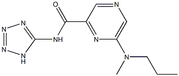 N-(1H-Tetrazol-5-yl)-6-[methyl(propyl)amino]pyrazine-2-carboxamide 结构式