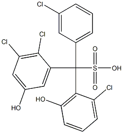 (3-Chlorophenyl)(2-chloro-6-hydroxyphenyl)(2,3-dichloro-5-hydroxyphenyl)methanesulfonic acid